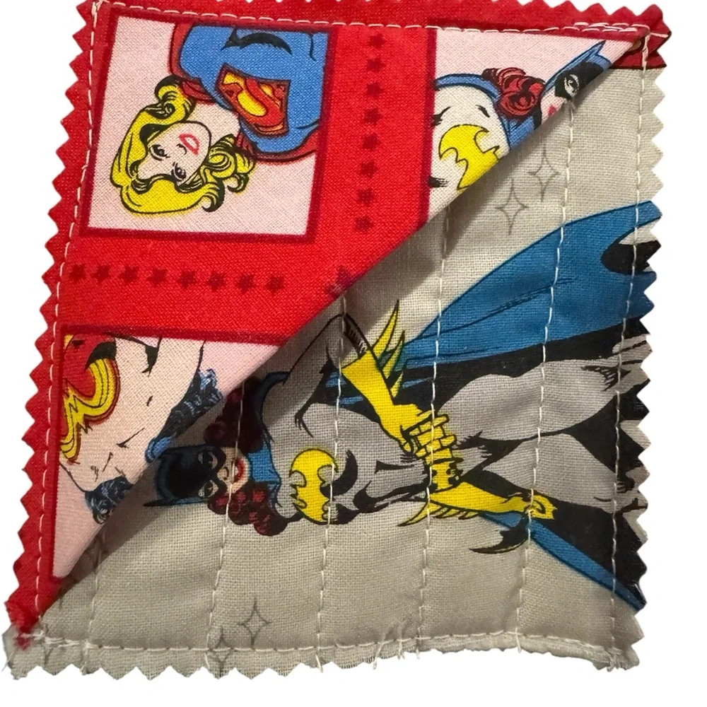 Superhero Comic Book Fabric Corner Bookmark